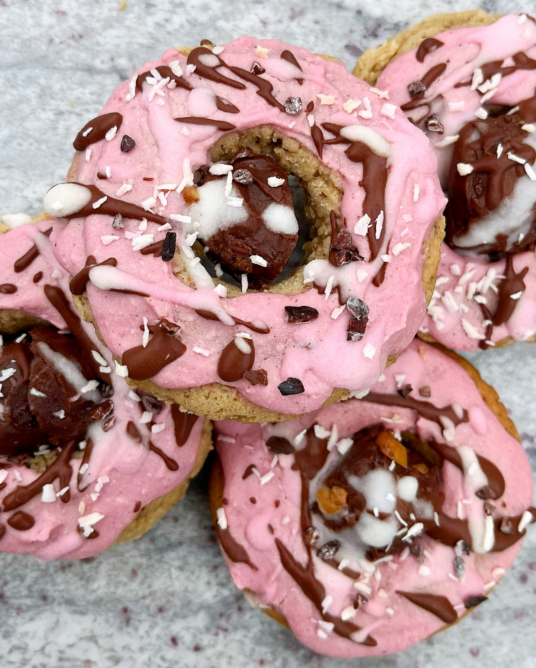 Almond Butter Neapolitan Donuts