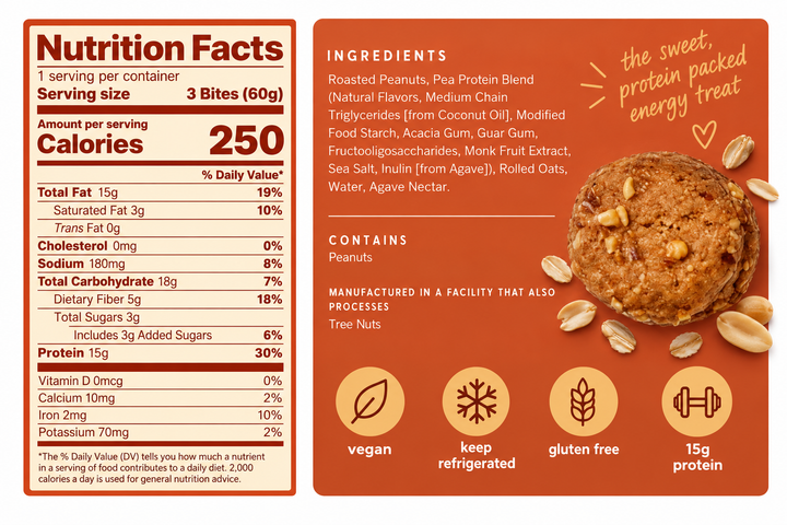 Peanut Butter Cookie Protein Bites
