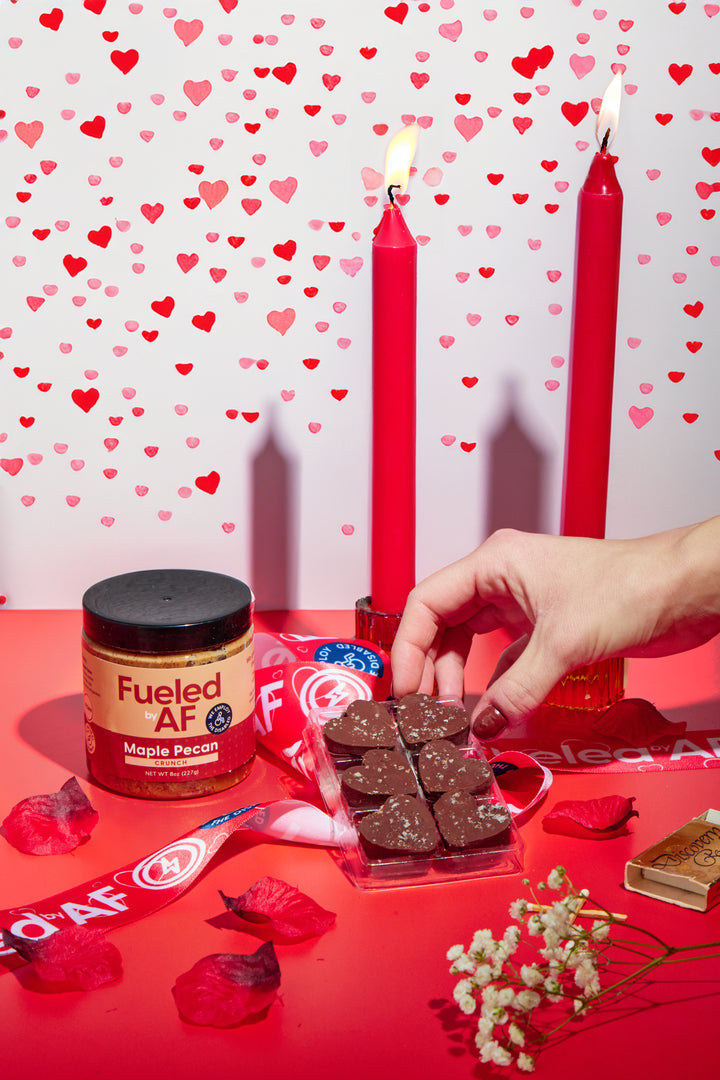 Dark Chocolate, Maple Pecan Crunch Hearts