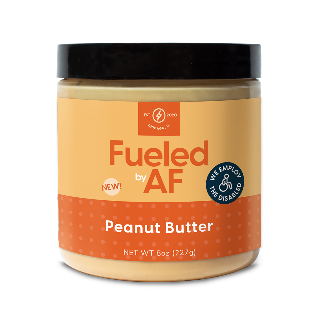 Front of 8 Ounce Peanut Butter Jar