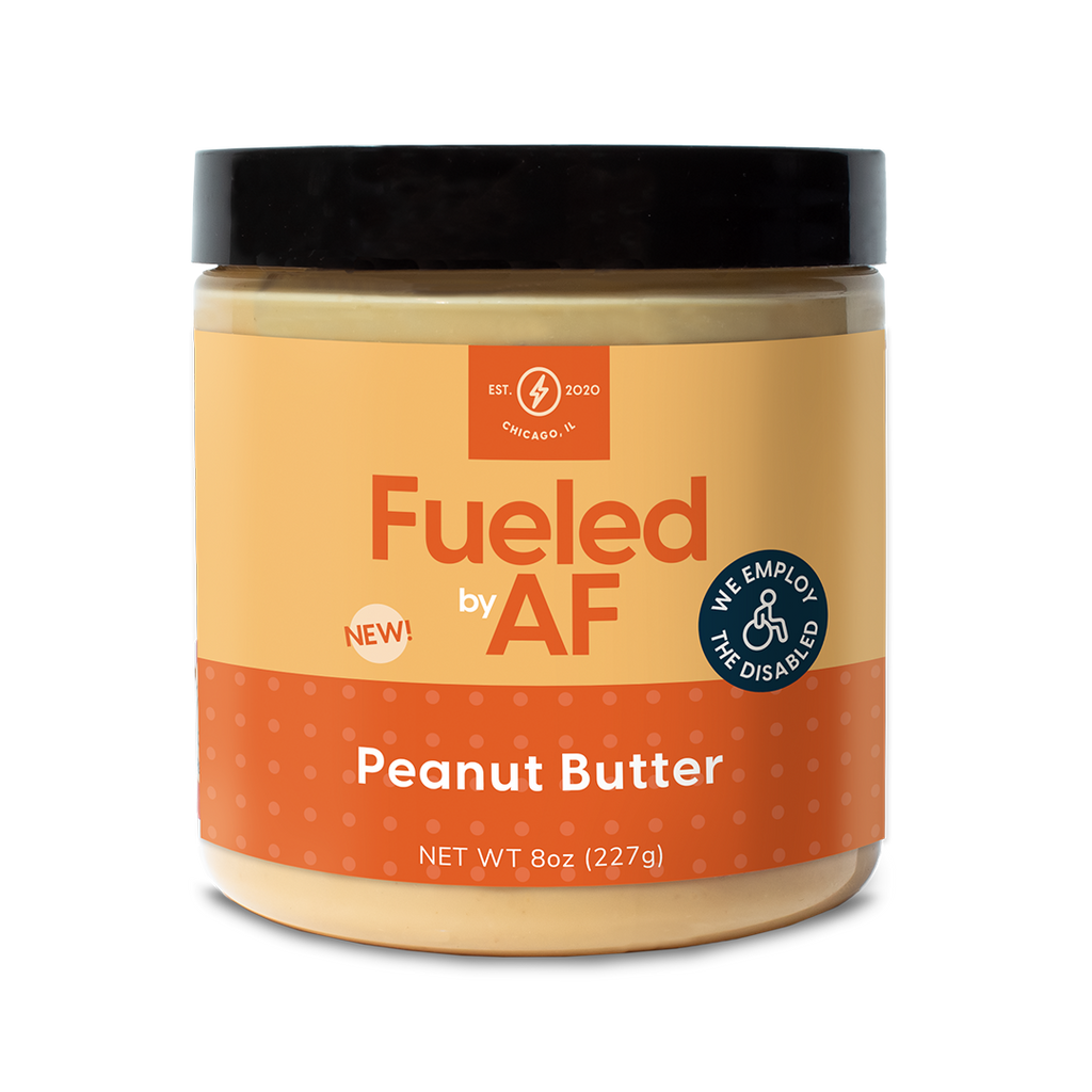 Front of 8 Ounce Peanut Butter Jar