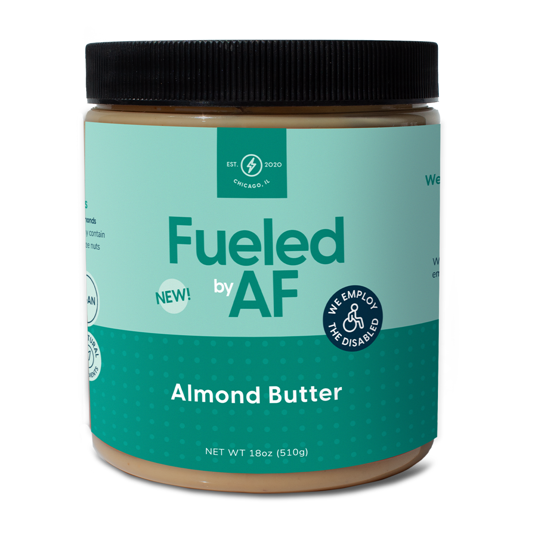 Front of 18 ounce blanched almond butter