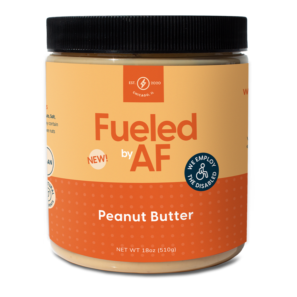 Front of 18 ounce Peanut Butter Jar