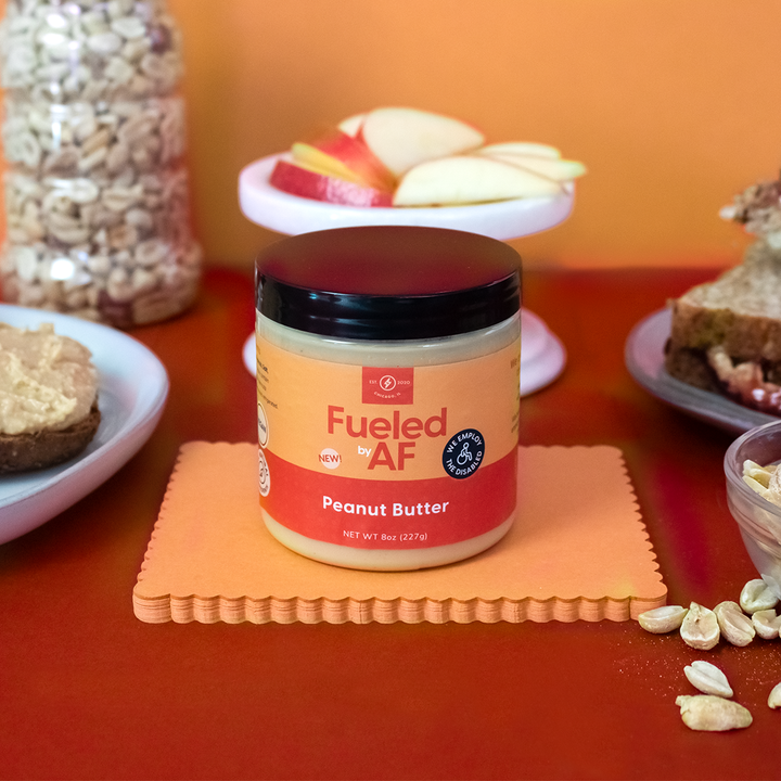 Artistic Product photo of peanut butter